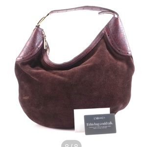 Gucci suede embossed horsebit bag - 100% a…